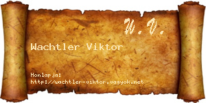 Wachtler Viktor névjegykártya